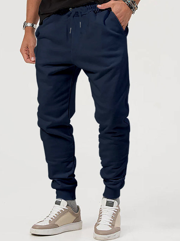 Men's lace-up casual trousers