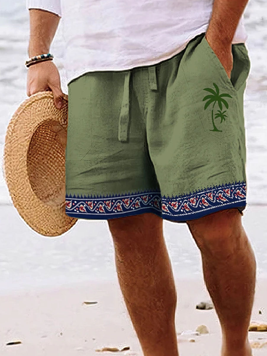 Hawaiian Men's Coconut Print Shorts