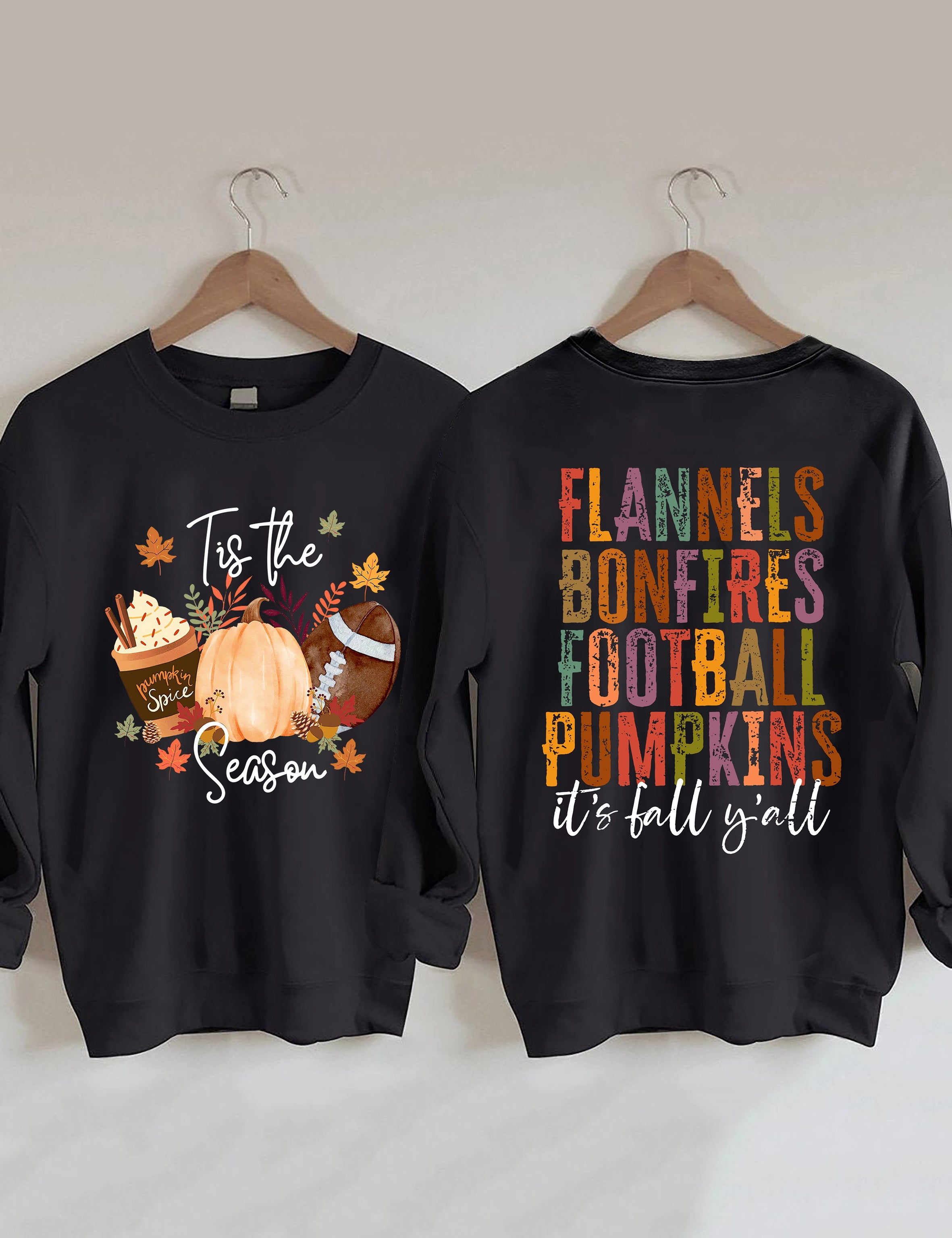 Flannels Bonfires Football Pumpkins Sweatshirt