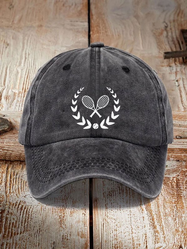 Women's tennis print hat