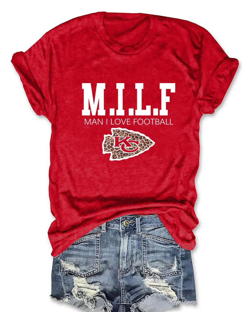 MILF Man I Love Football KC T-Shirt