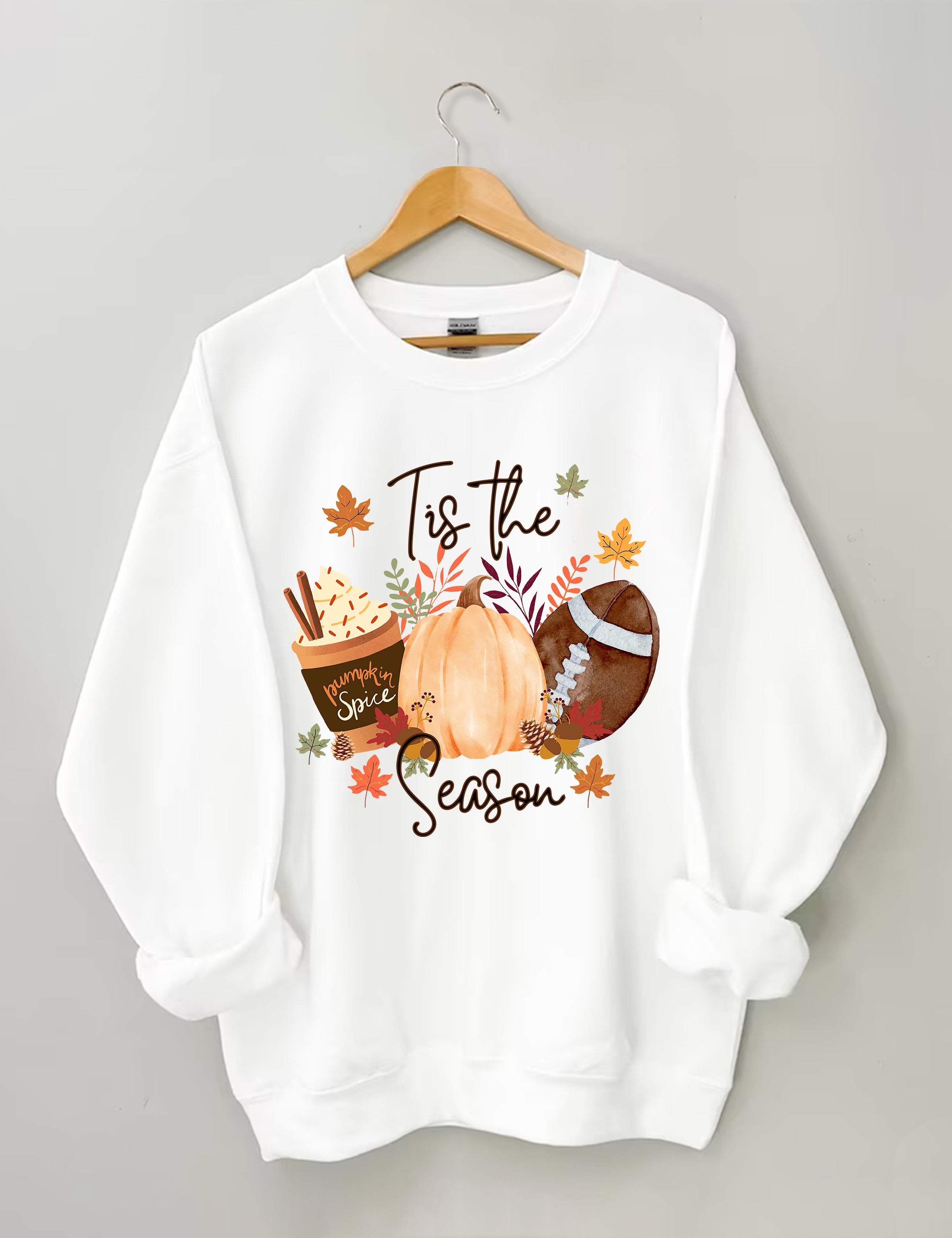 Flannels Bonfires Football Pumpkins Sweatshirt