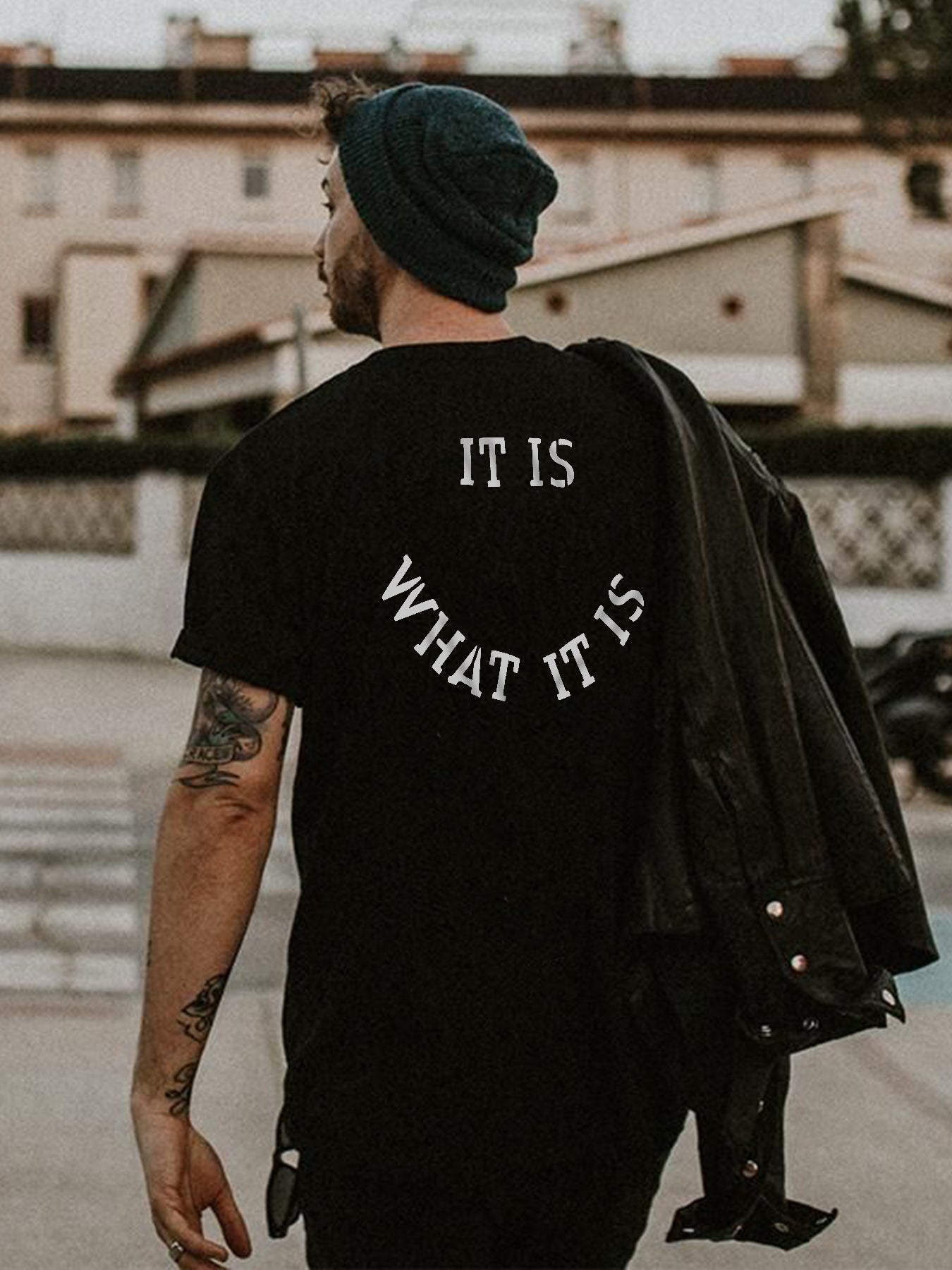 Men's Casual It Is What It Is Printed T-shirt