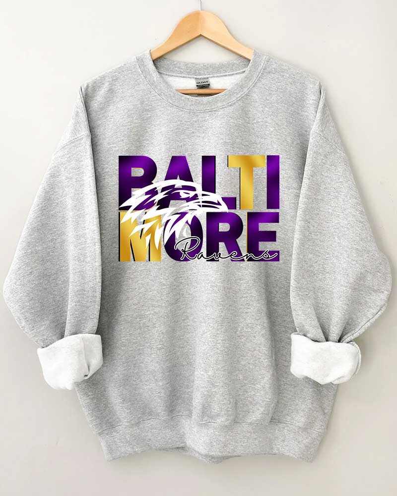 Baltimore Ravens Football Crewneck Sweatshirt