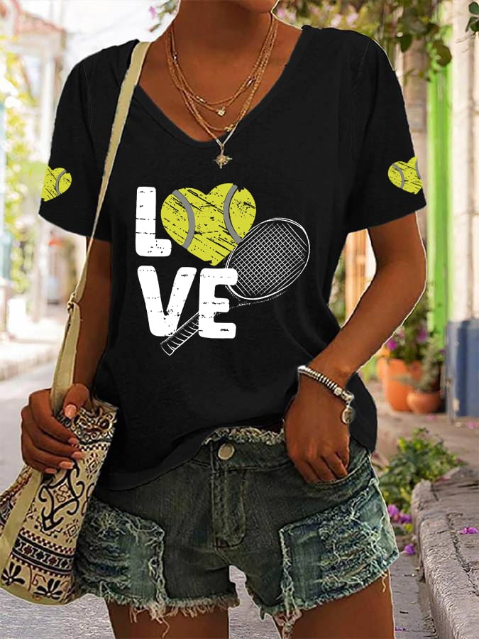 Women's Tennis Lovers Casual T-Shirts