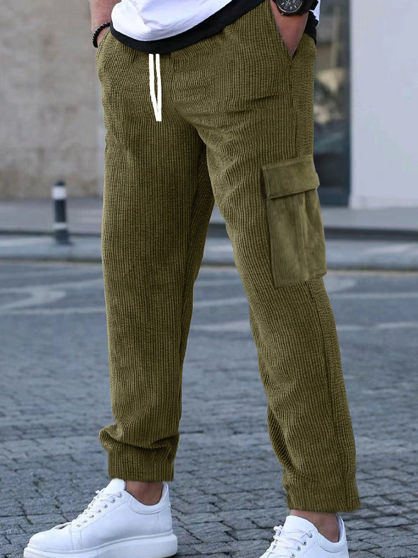 Men's Multi-Pocket Corduroy Cargo Trousers