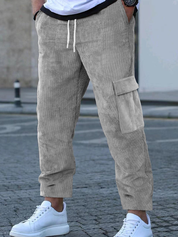 Men's Multi-Pocket Corduroy Cargo Trousers
