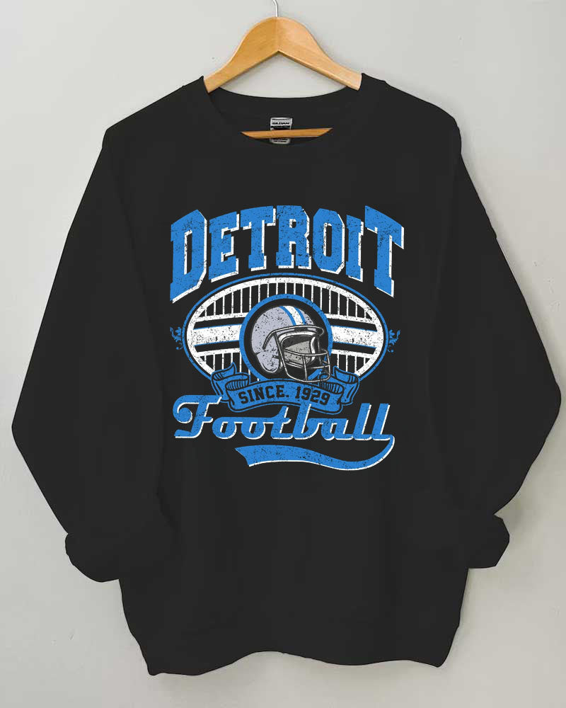 Detroit Football Since 1929 Crewneck Sweatshirt