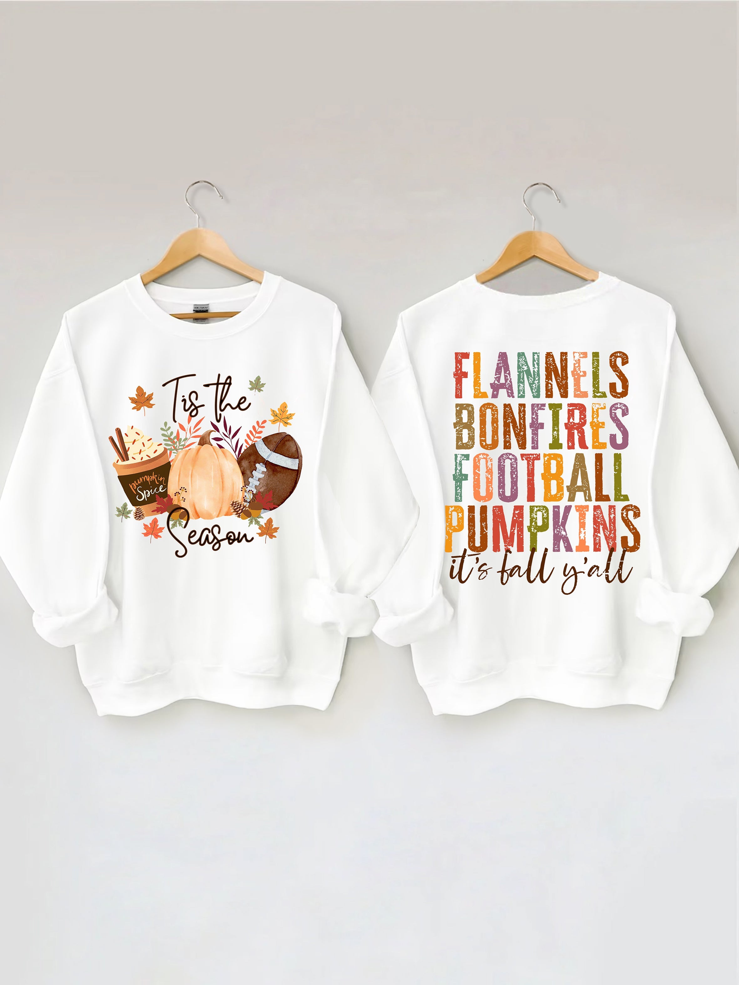 Flannels Bonfires Football Pumpkins Sweatshirt