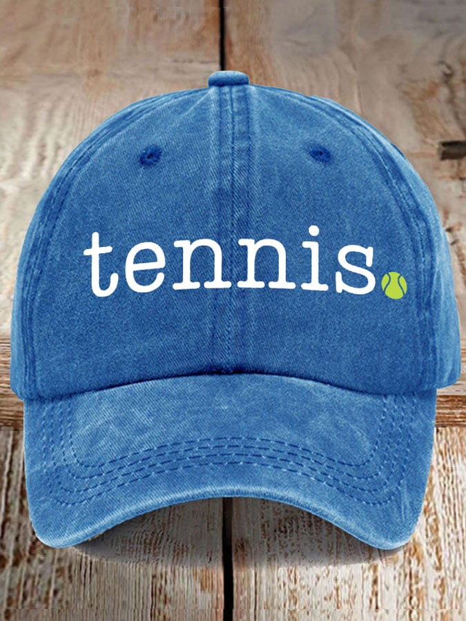 Women's Retro Tennis Print Baseball Cap