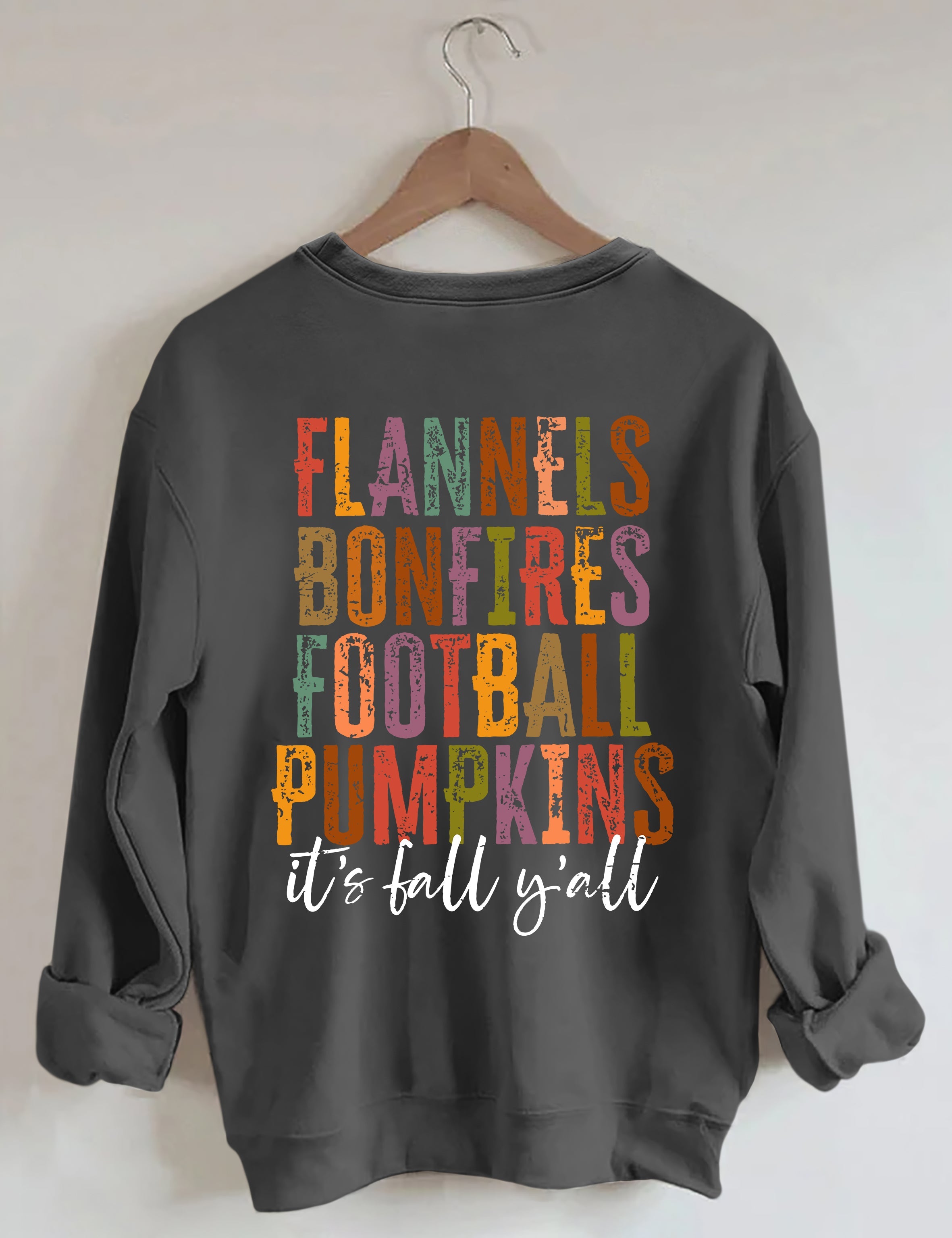 Flannels Bonfires Football Pumpkins Sweatshirt