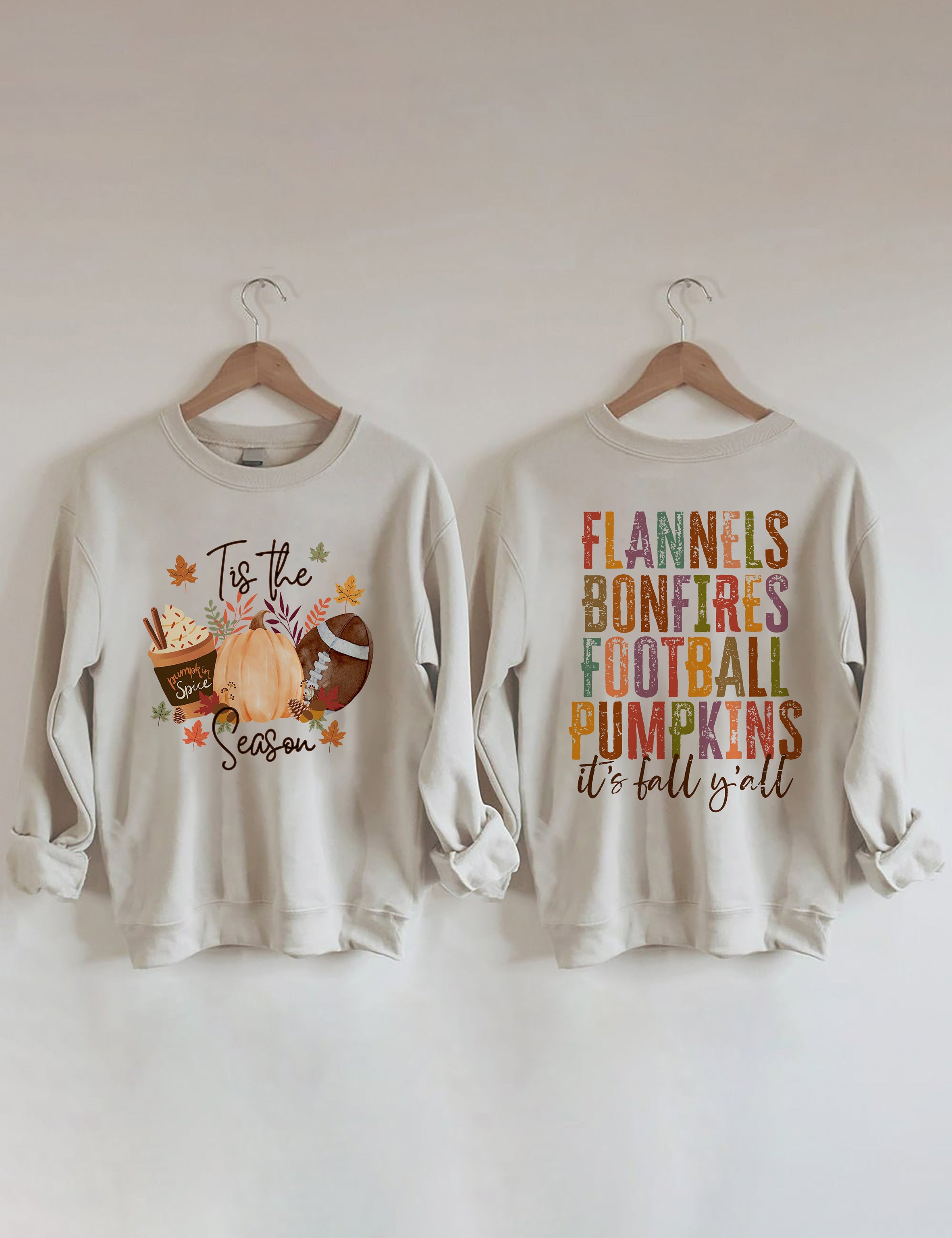 Flannels Bonfires Football Pumpkins Sweatshirt