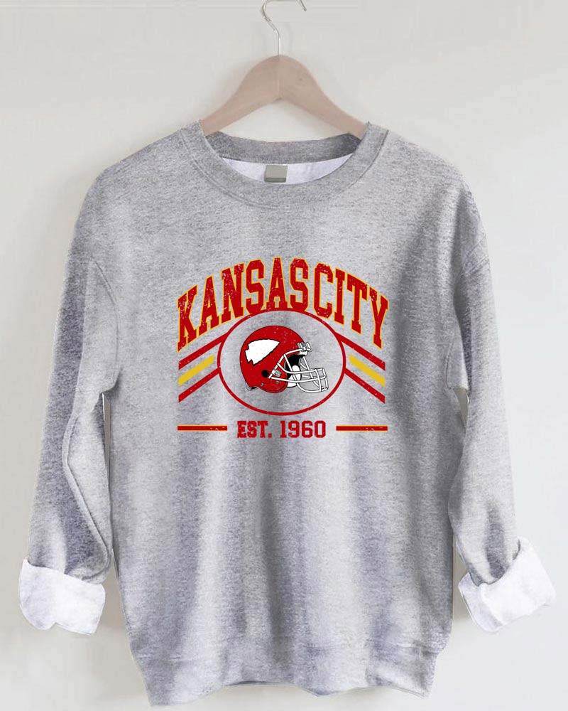 Kansas City Football Est 1960 Crewneck Sweatshirt