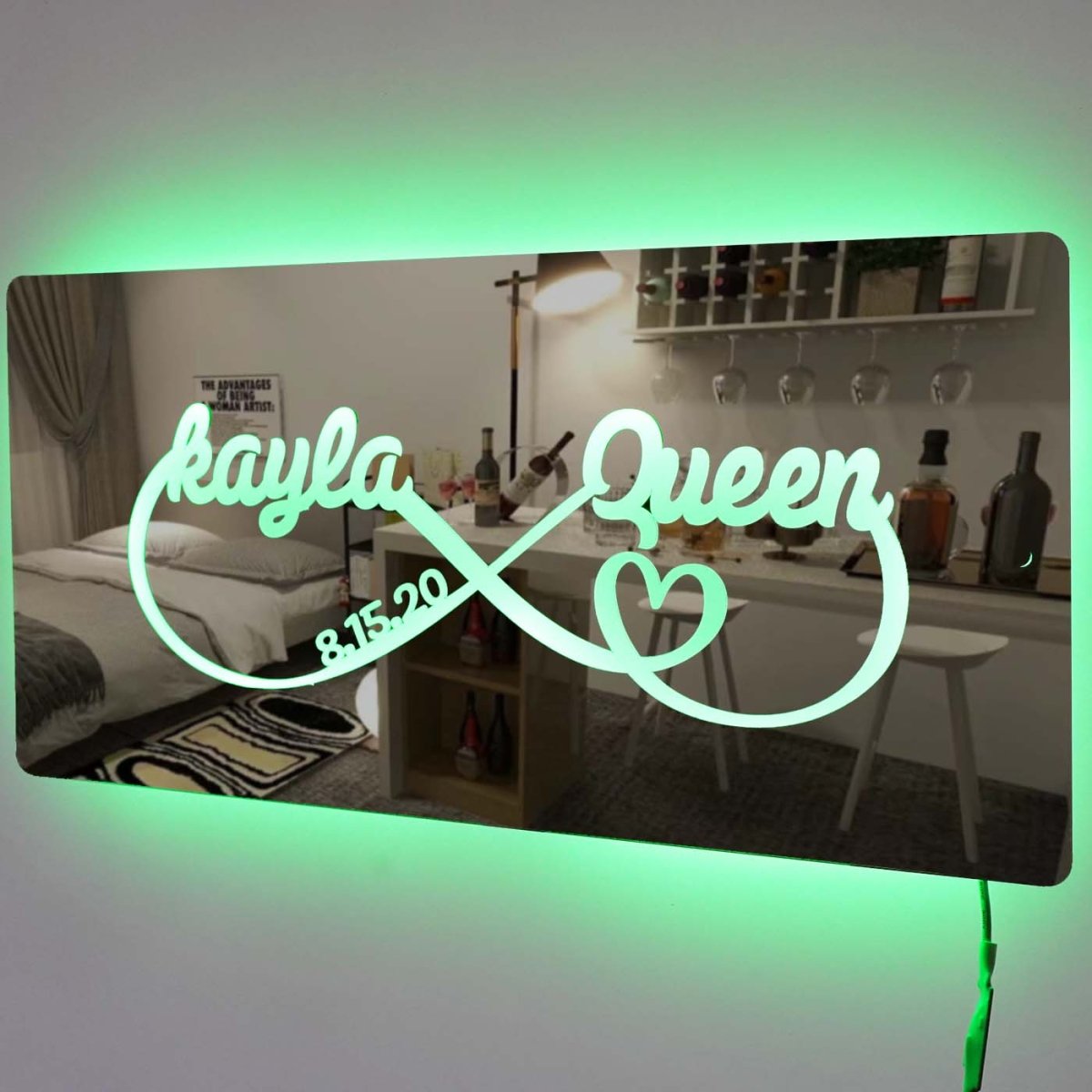 Hot Sale Personalized Name Infinity Sign Light Up Mirror【BUY 2 GET FREE SHIPPING】