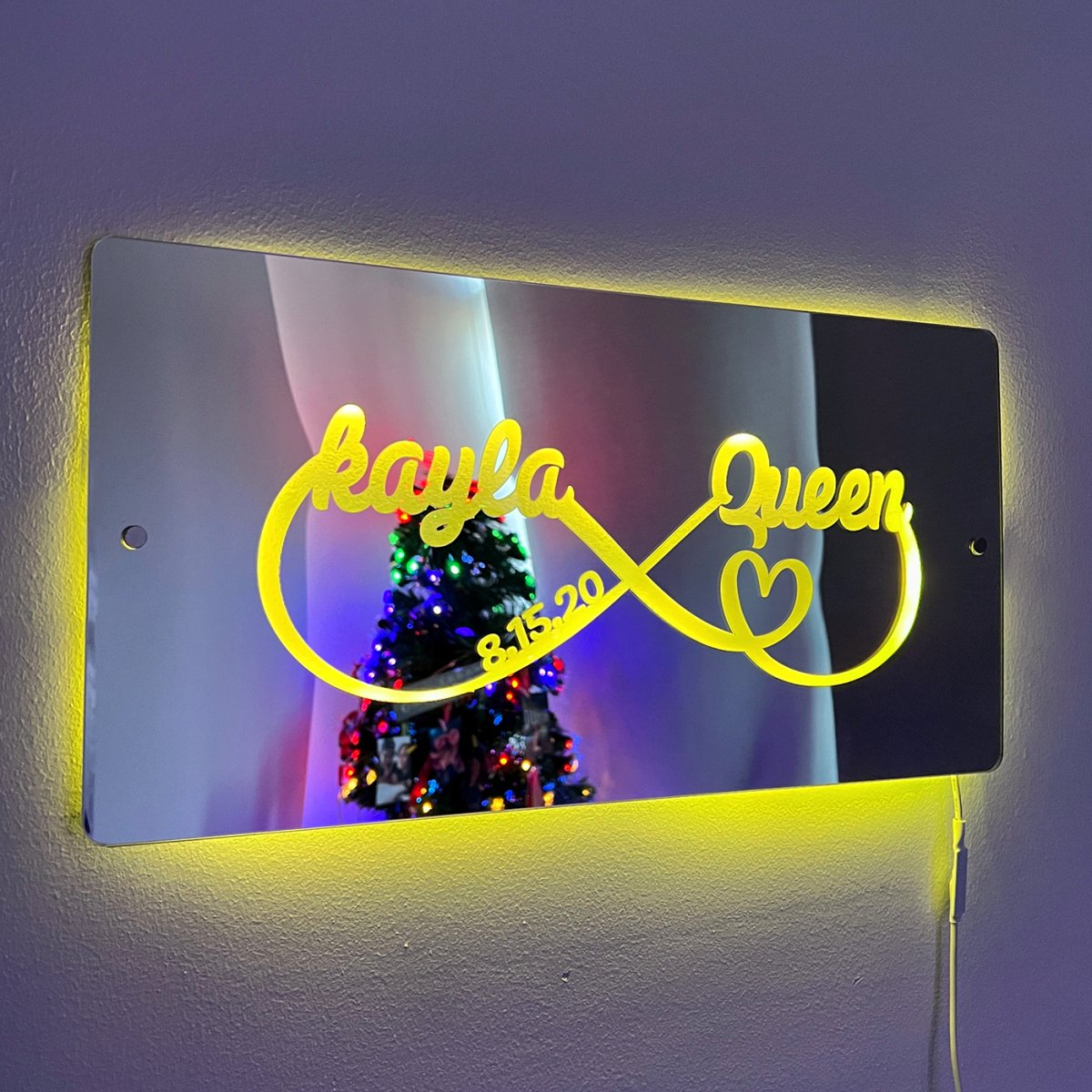 Hot Sale Personalized Name Infinity Sign Light Up Mirror【BUY 2 GET FREE SHIPPING】