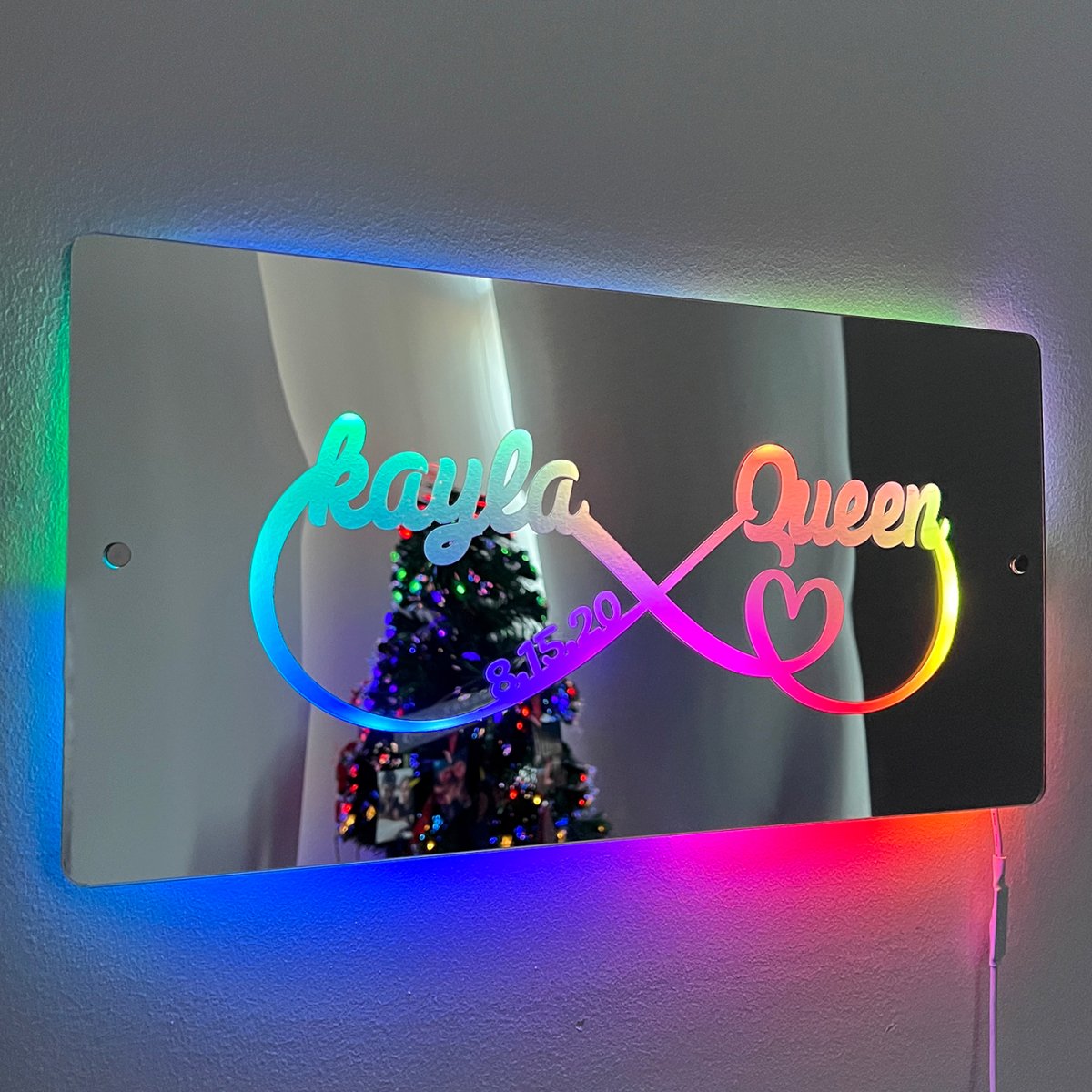 Hot Sale Personalized Name Infinity Sign Light Up Mirror【BUY 2 GET FREE SHIPPING】