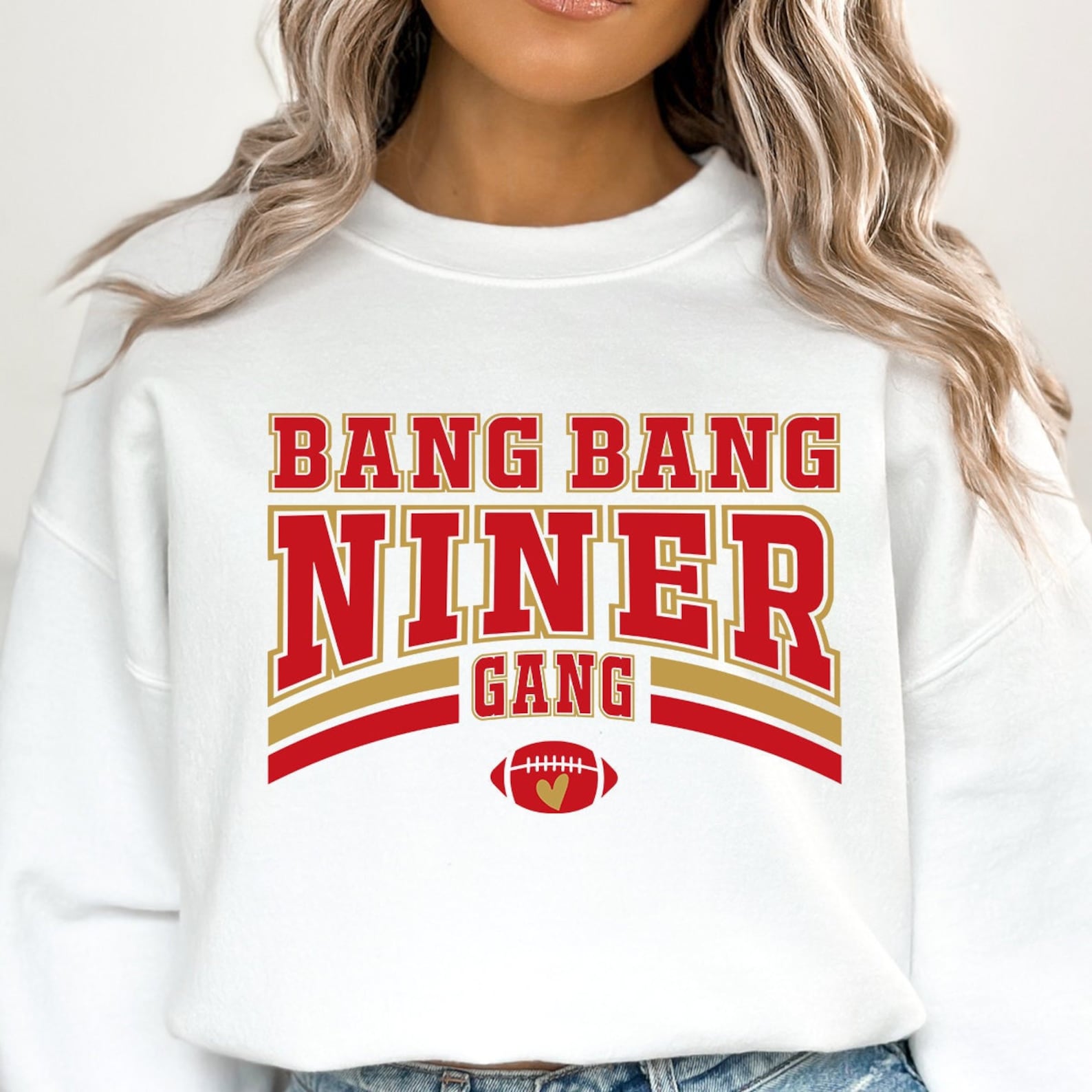 Bang Bang Niner Gang, Football Sweatshirt