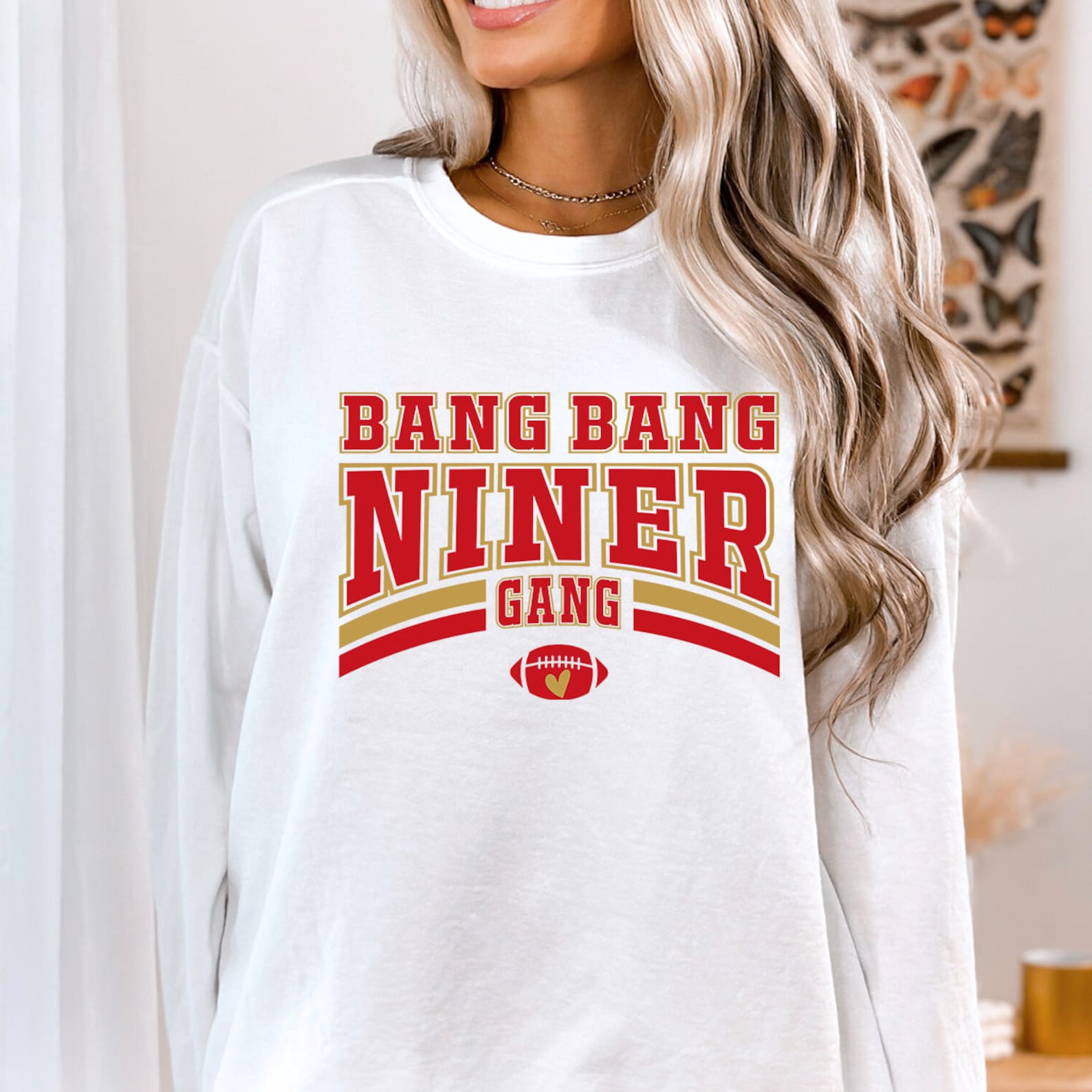 Bang Bang Niner Gang, Football Sweatshirt