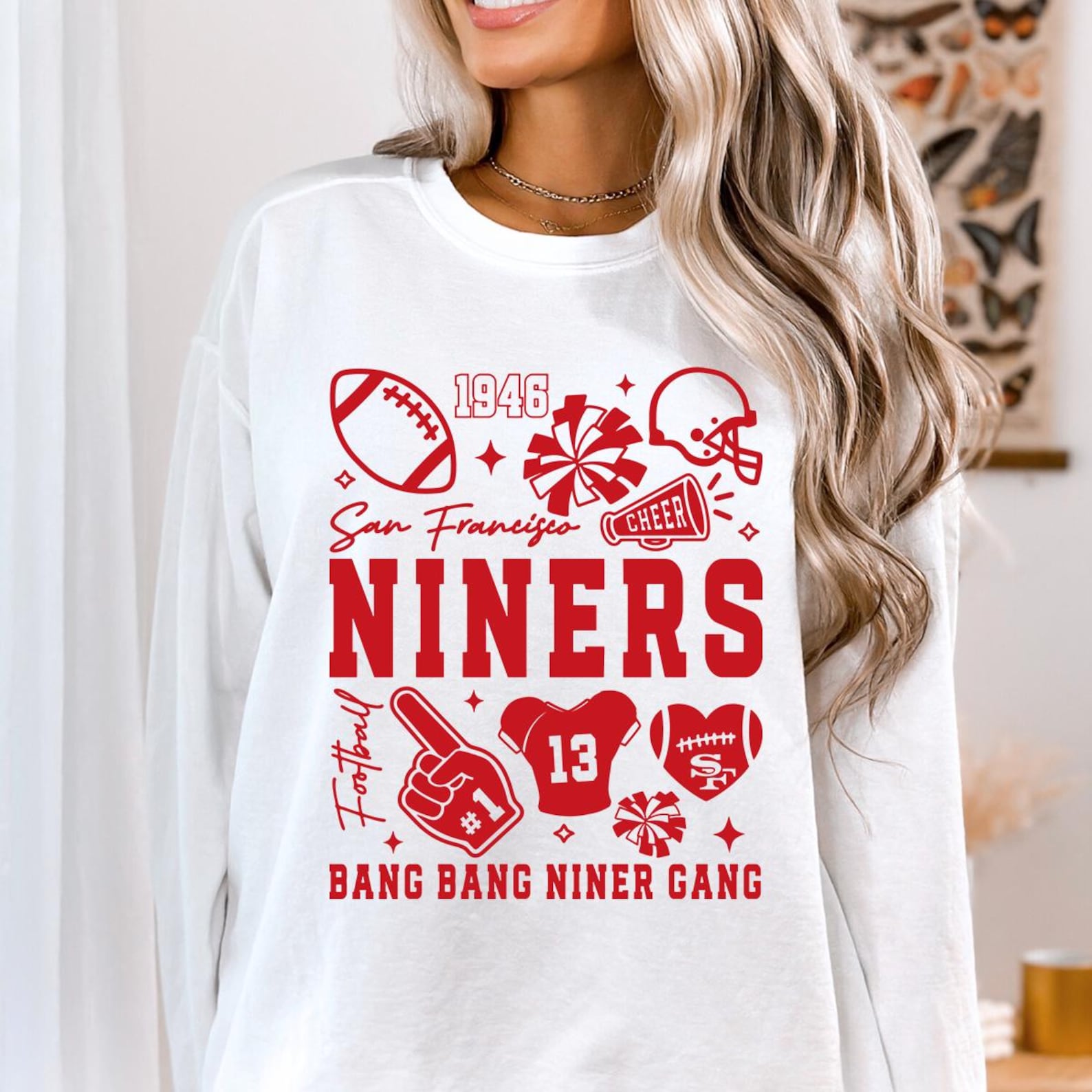 Bang Bang Niner Gang, Football Sweatshirt