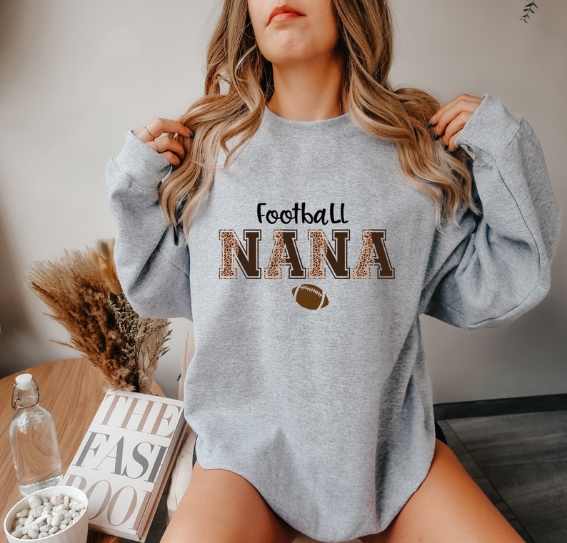 Leopard Print Football Nana Sweatshirt