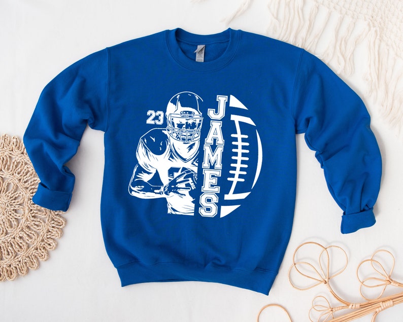 Personalized Football Sweatshirt Custom Name and Number