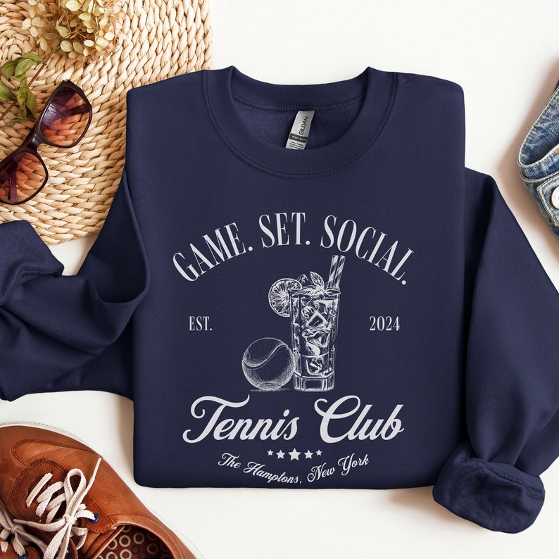 GAME. SET. SOCIAL.  Tennis Club Sweatshirt