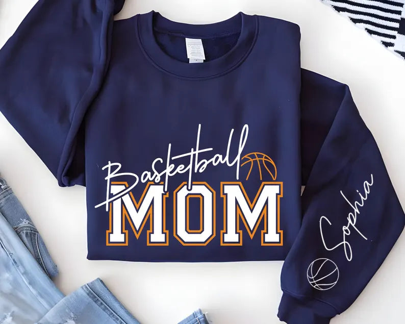 Custom Name Basketball Mom Sweatshirt