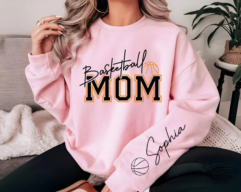 Custom Name Basketball Mom Sweatshirt