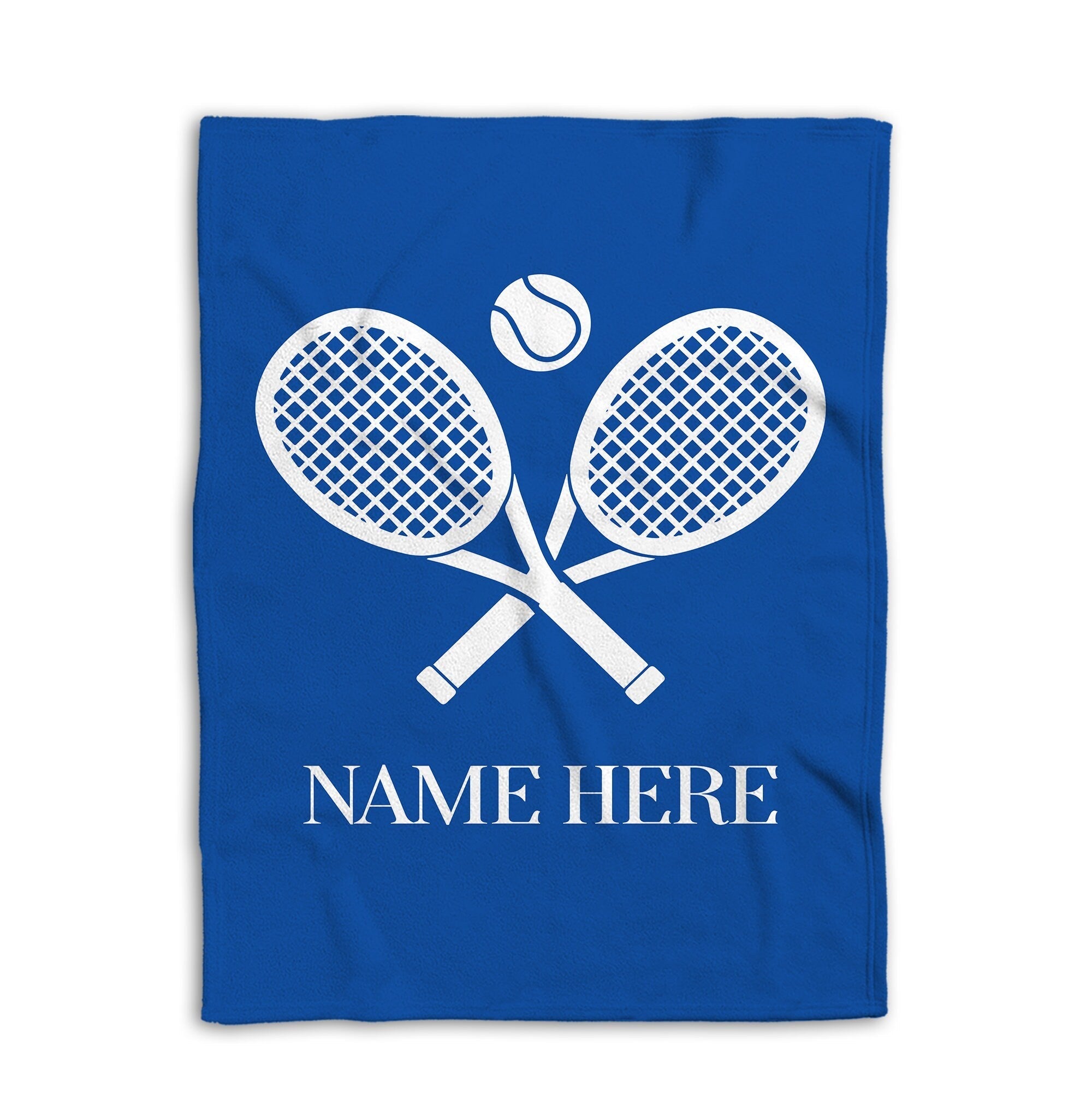 Personalized Tennis Blanket, Custom Name Soft Cozy Sherpa Fleece Throw Blanket, Tennis Gift for Dad, Mom, Husband, Boyfriend, Son, Daughter