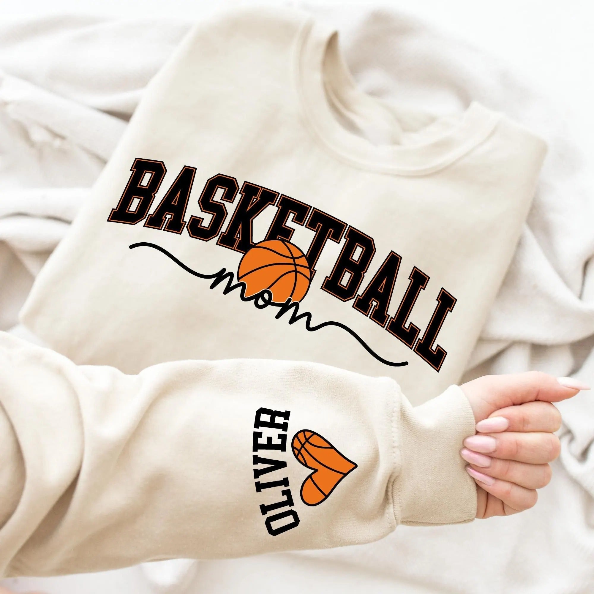 Custom Name Mama Basketball Season Sweatshirt