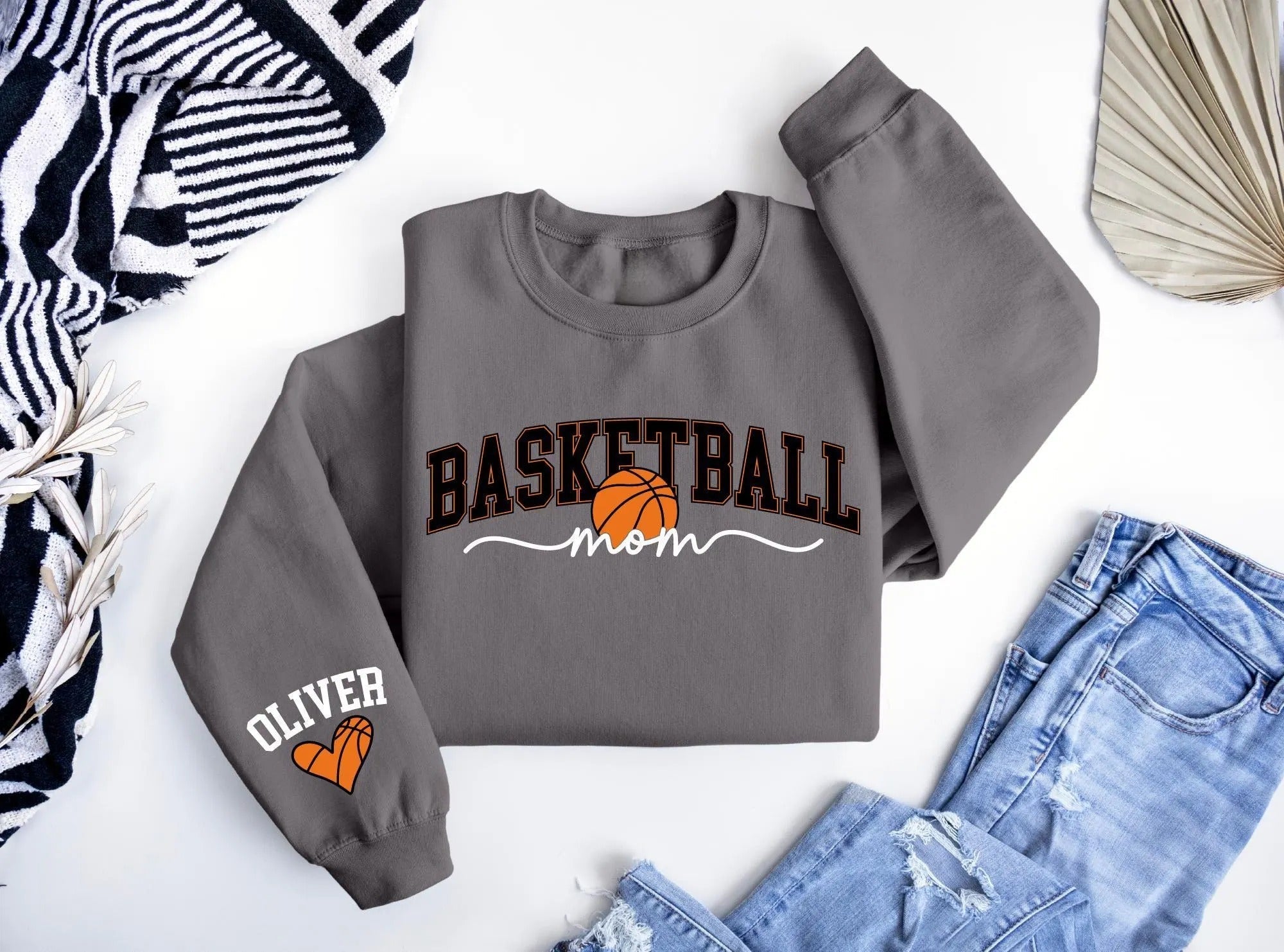 Custom Name Mama Basketball Season Sweatshirt