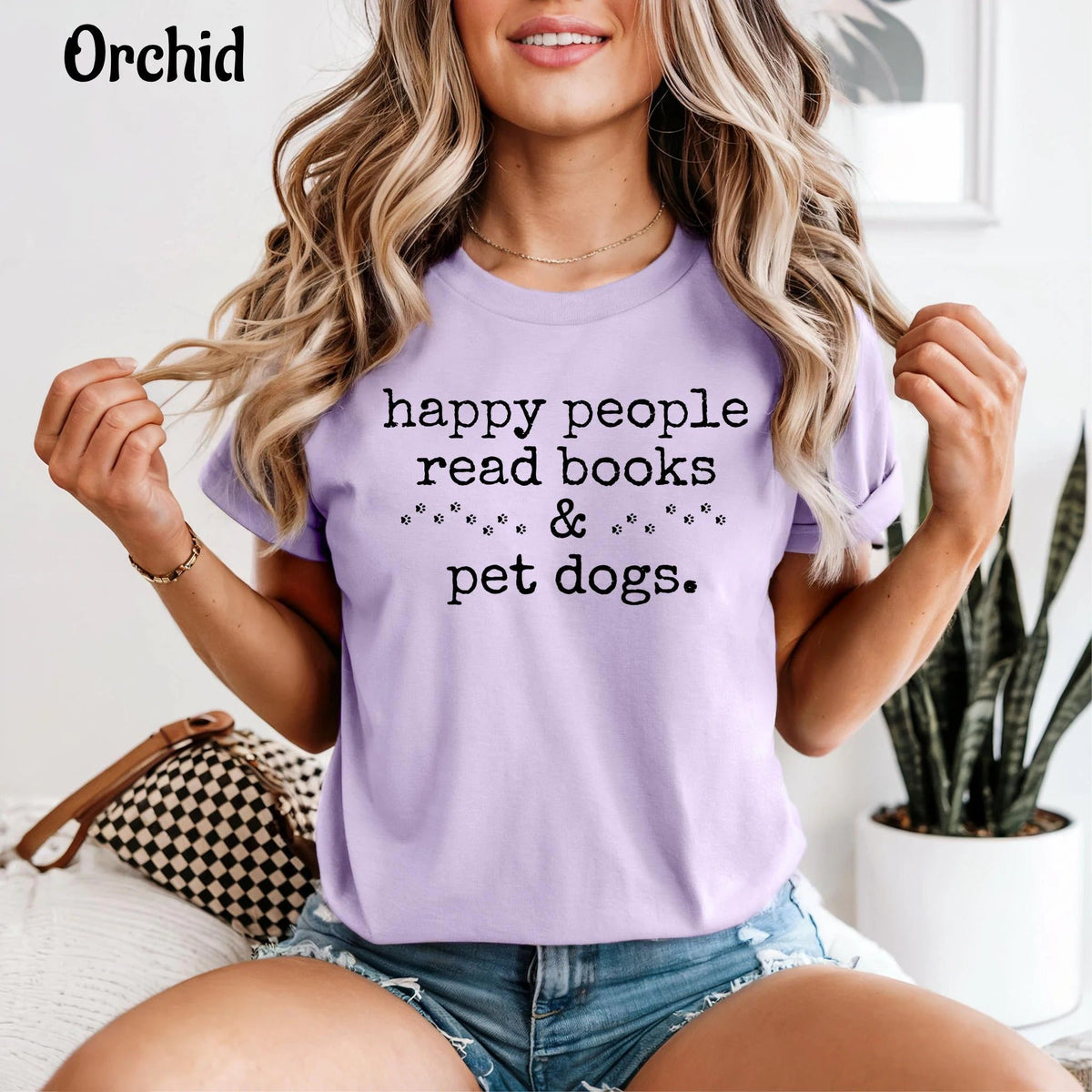 Comfort Colors Happy People Read Books & Pet Dogs T-Shirt