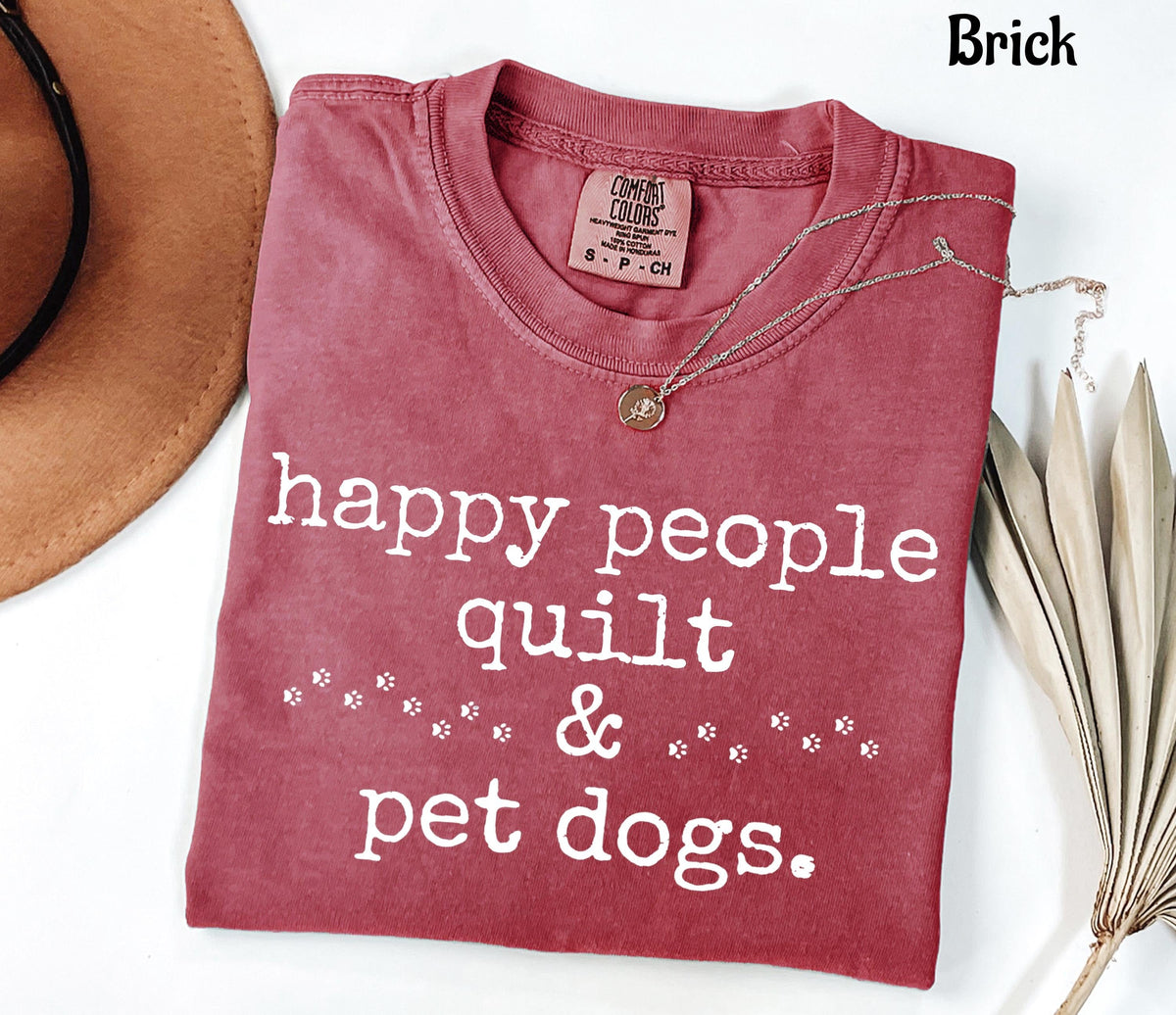 Comfort Colors Happy People Quilt  & Pet Dogs T-Shirt