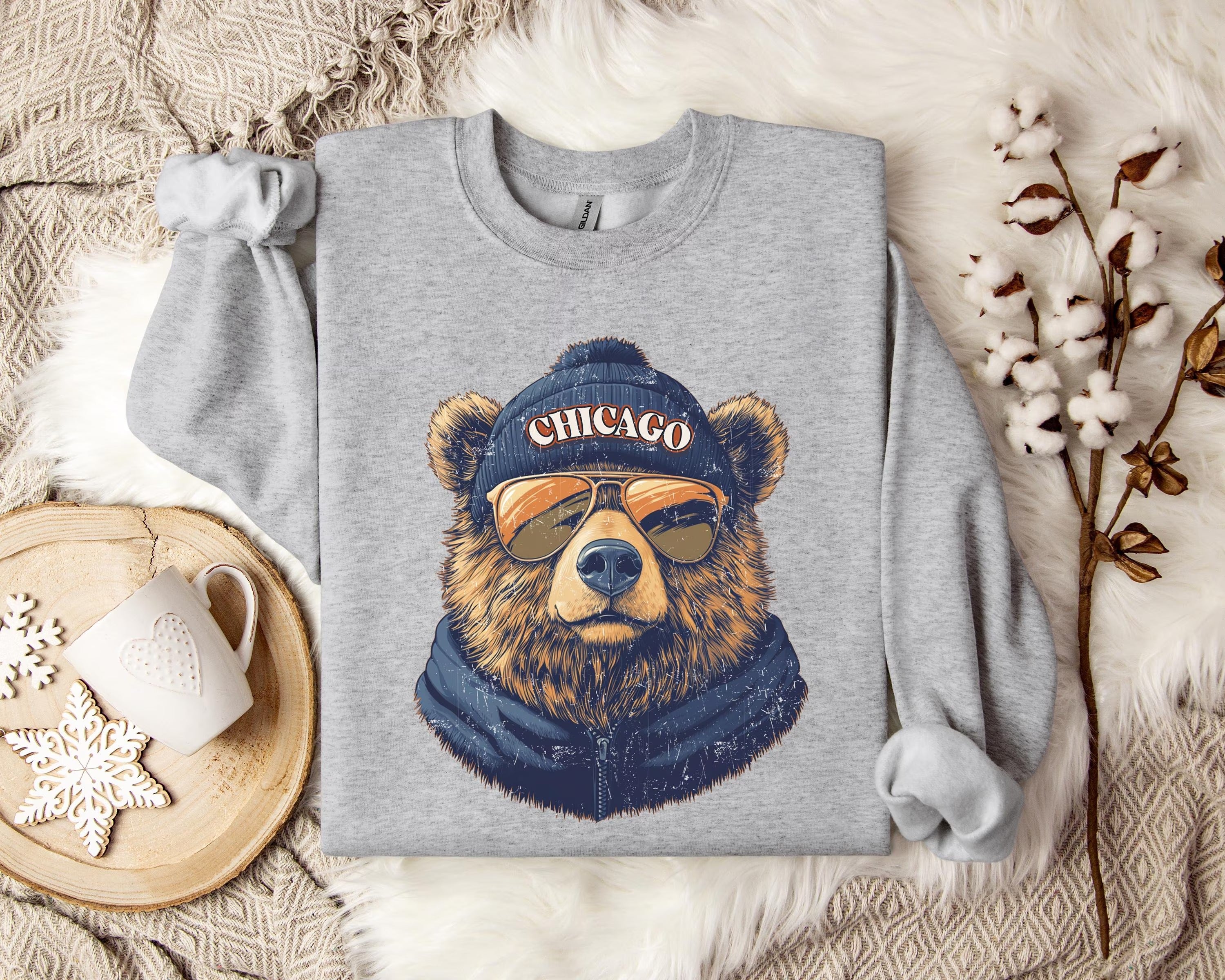 Retro Chicago Mascot Game Day Football Sweatshirt