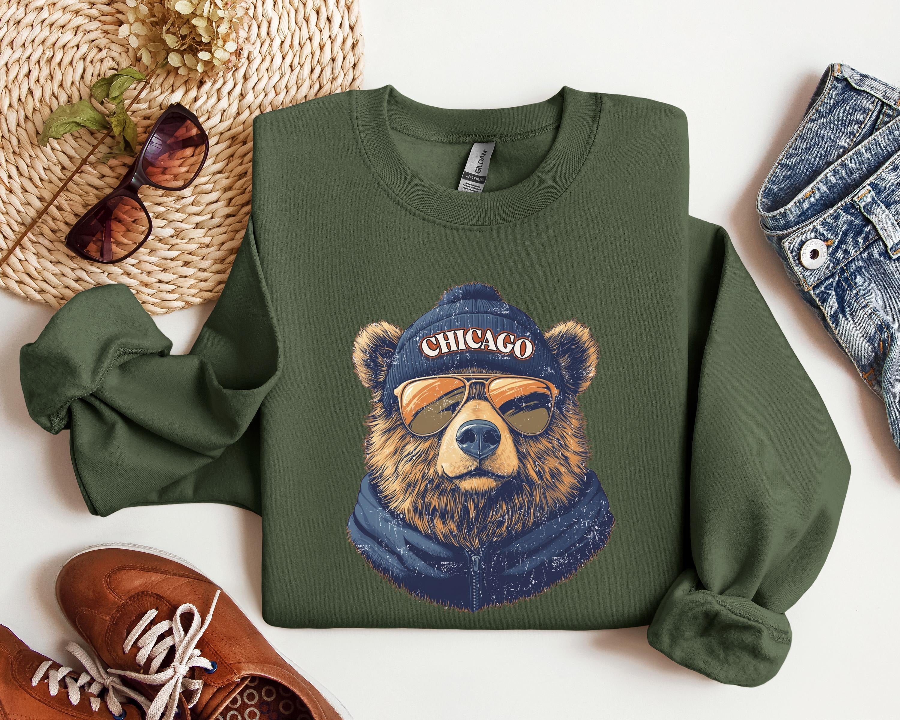 Retro Chicago Mascot Game Day Football Sweatshirt