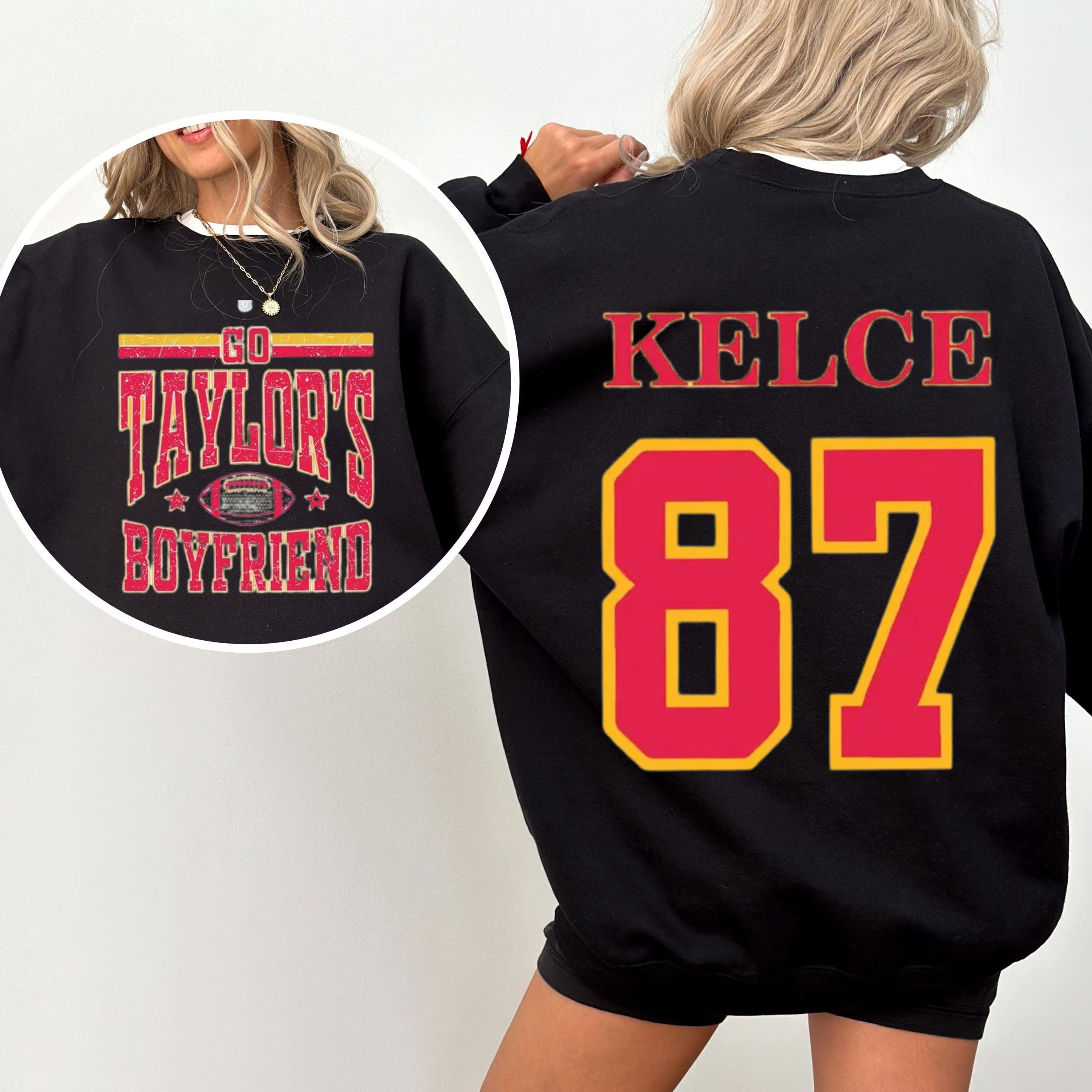 Go Taylor's Boyfriend  Chiefs Karma Football  Sweatshirt