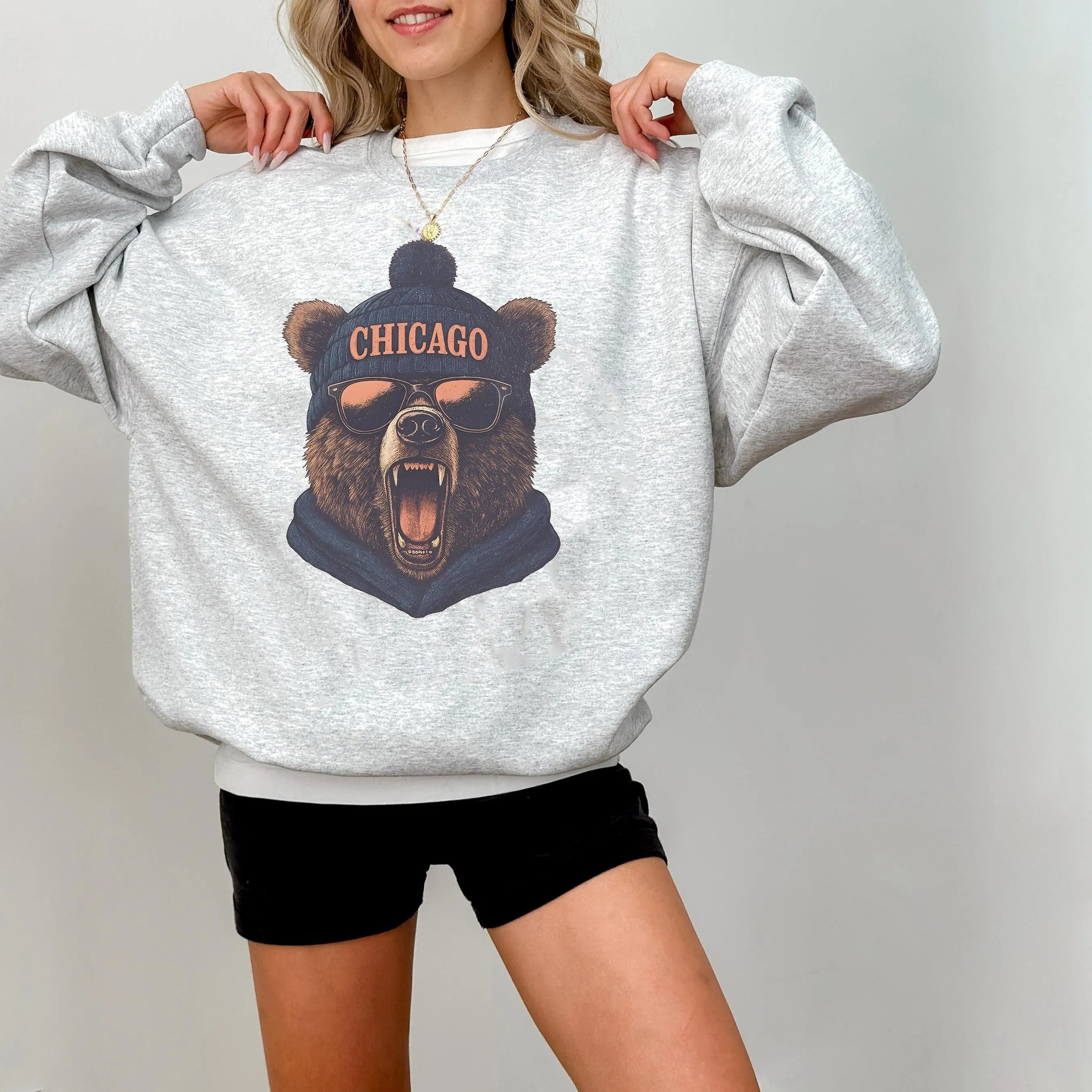 Retro Chicago Mascot Game Day Football Sweatshirt
