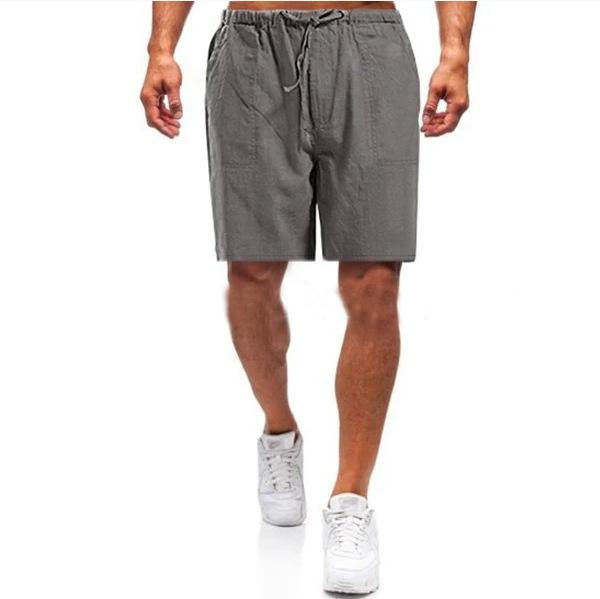 Linen Men's Multi-pocket Decorative Shorts Casual Pants
