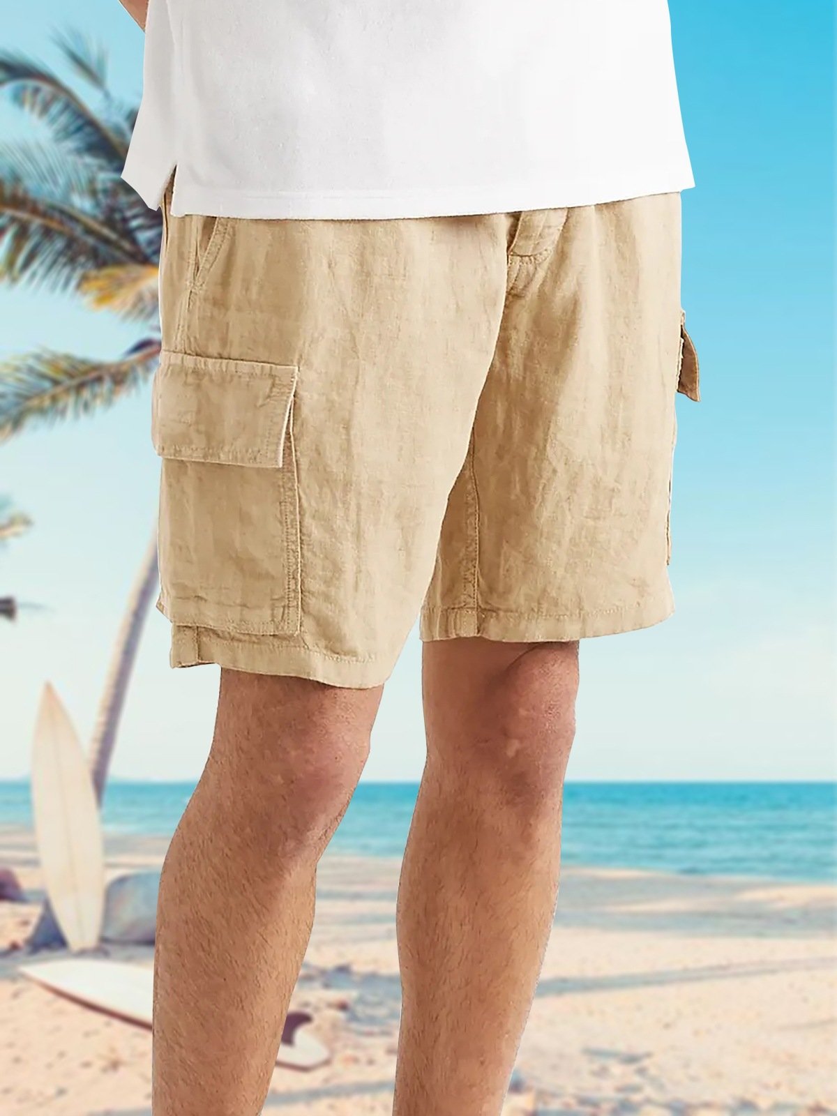 Men's Shorts Non-Stretch Cotton Casual Loose Cargo Pants