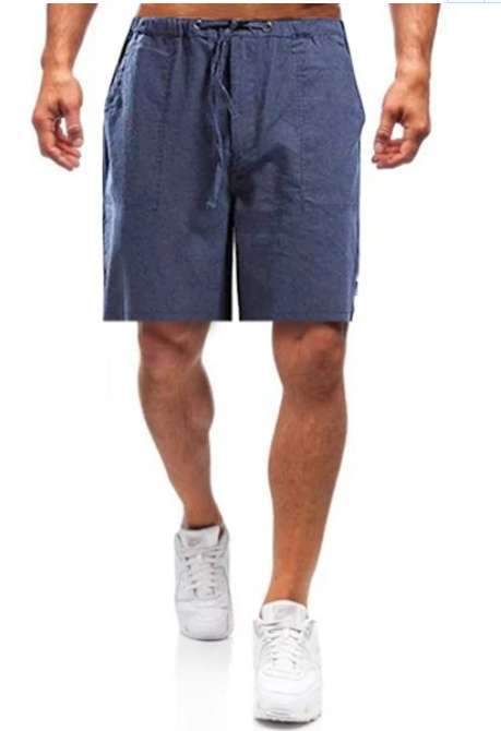 Linen Men's Multi-pocket Decorative Shorts Casual Pants