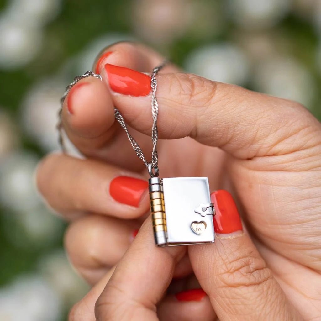 Personalized Book Necklace