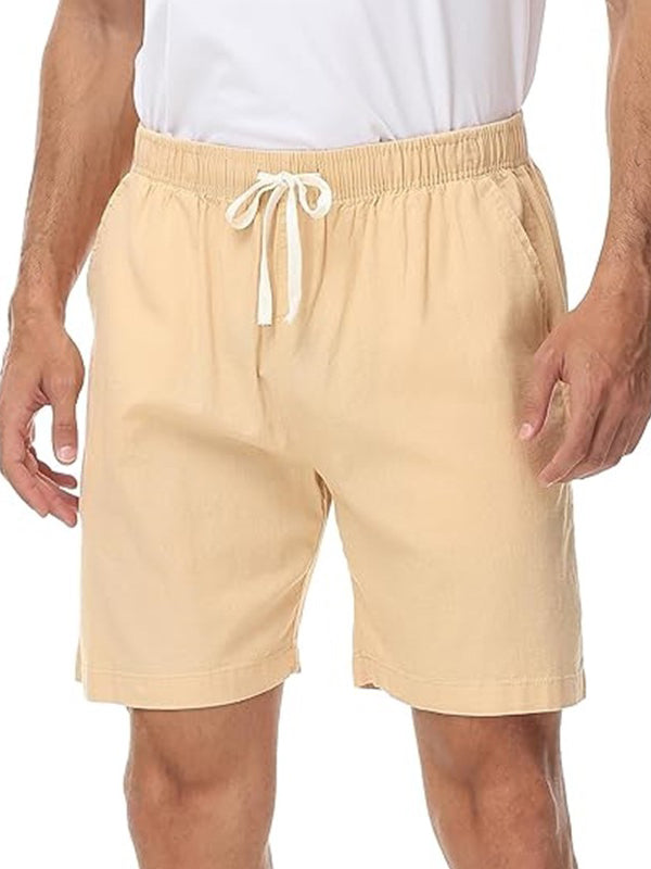 Hawaiian casual linen pocket shorts