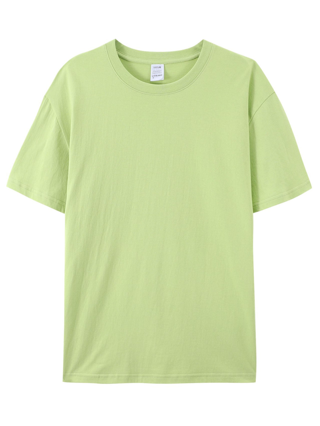 Men's 180g Cotton Round Neck Comfortable Casual Basic Short-sleeved T-shirt