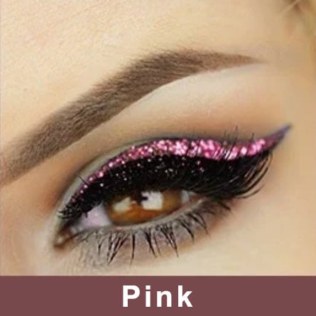 REUSABLE SELF-ADHESIVE EYELINER AND EYELASH STICKERS WITH GLITTER