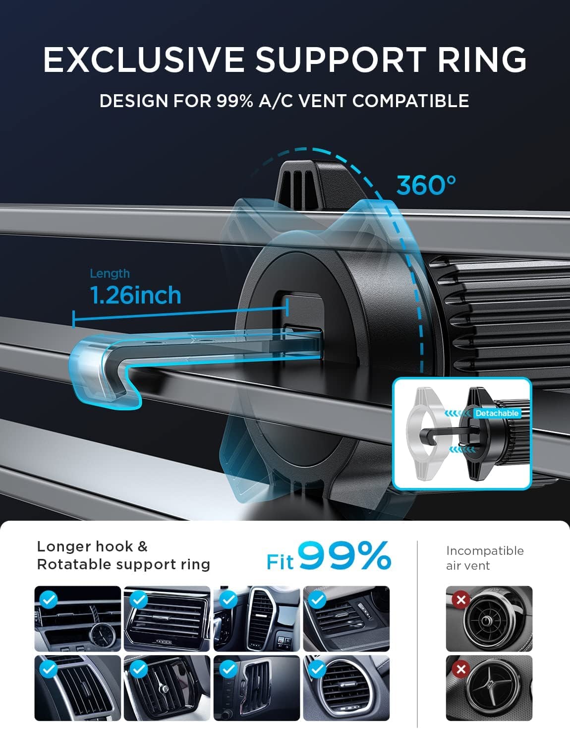 🔥HOT SALE NOW 49% OFF - 🥳2023 NEW Air Vent Car Phone Mount Holder