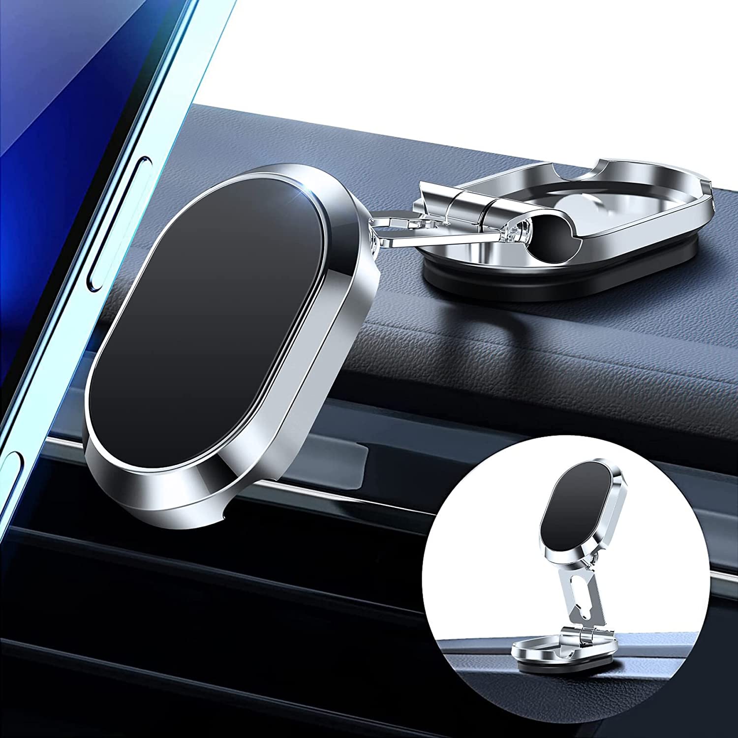 🔥🎁2023-Christmas Hot Sale🎁 49% OFF🔥 Alloy Folding Magnetic Car Phone Holder